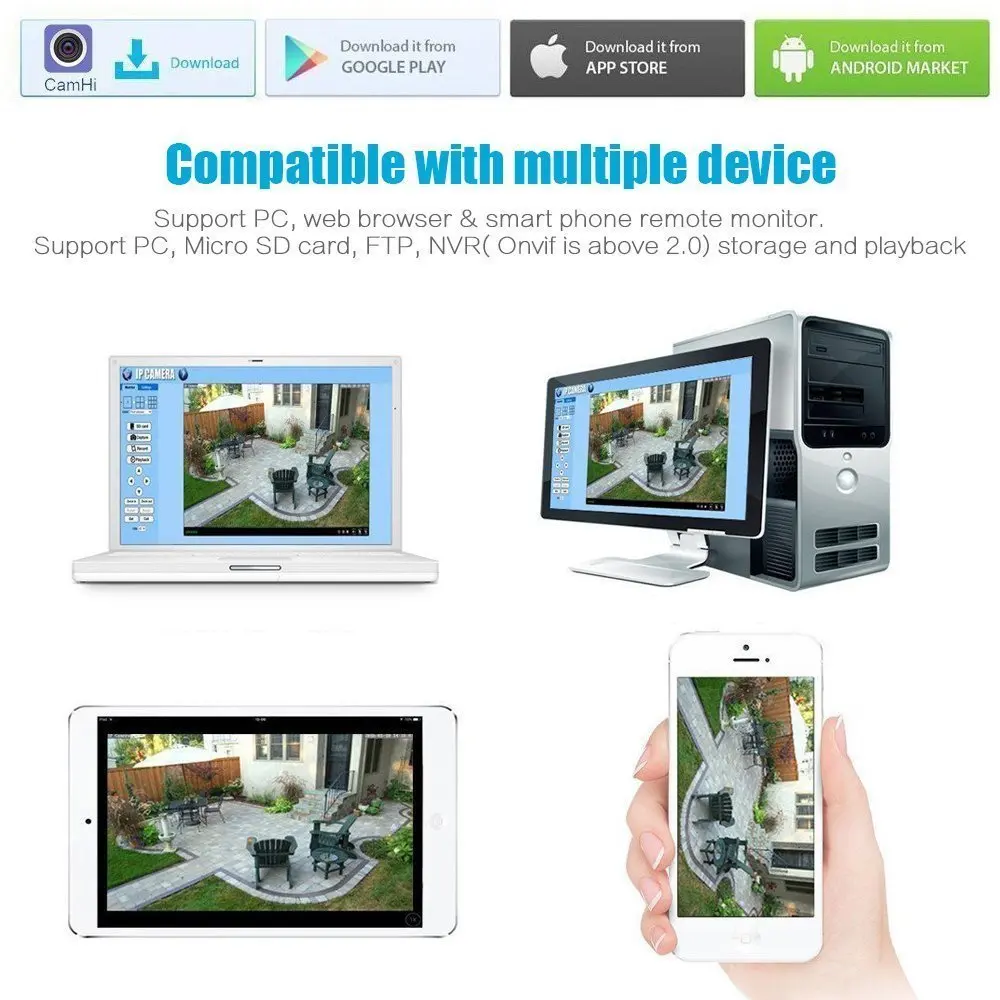 720P HD наружная камера видеонаблюдения Wi Fi IP беспроводная Onvif Android IOS Yoosee APP
