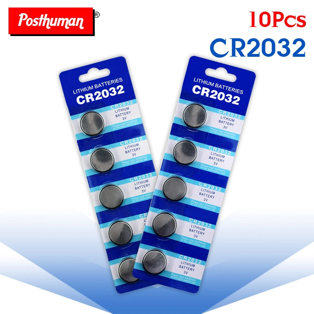 10 шт. батарейки cr2032 3 в CR 2032 DL2032 KCR2032 ECR2032 литиевая батарея для часов с пультом дистанционного управления