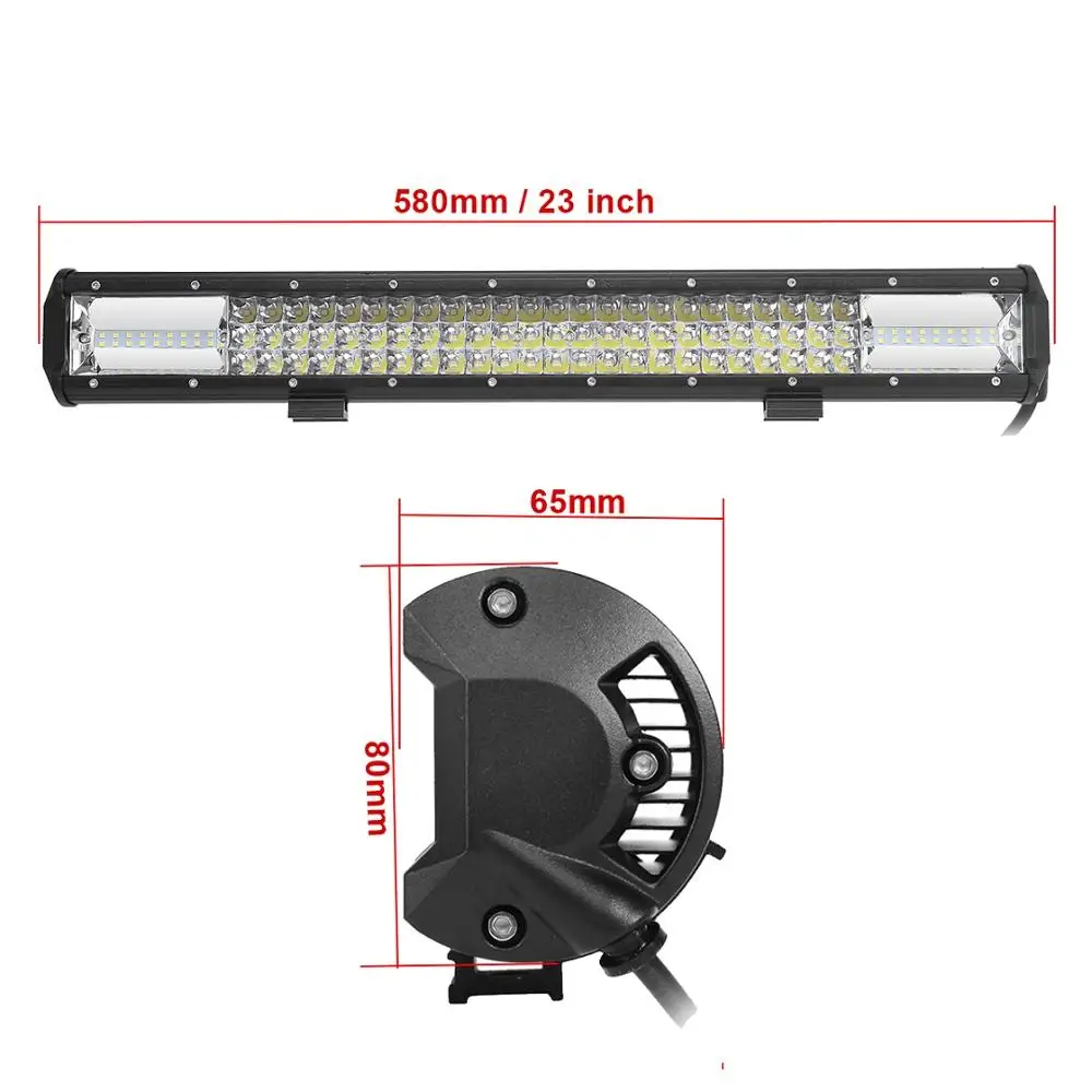 23INCH COMBO DC9-30V светодиодный светильник для внедорожников, для автомобилей, лодок, пикапов, 4WD, 4-31 дюймов, внешний дополнительный вспомогательный индикатор вождения, противотуманная фара - Цвет: 23INCH COMBO