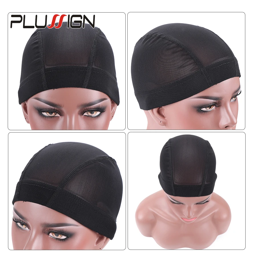 Plussign Dome Wig Cap 52cm-56cm Three Size Mesh Breathable Spandex With Great Elastic Band 2pcs/lot Making Tool | Шиньоны и парики