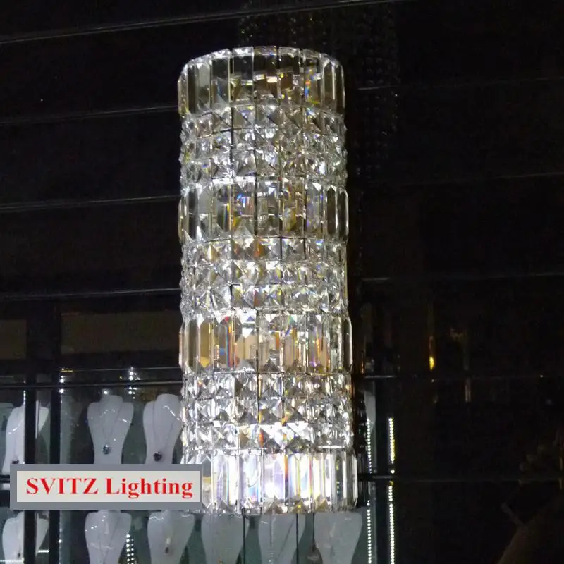 Новый высококачественный прозрачный Кристальный полуцилиндрический настенный светильник может быть