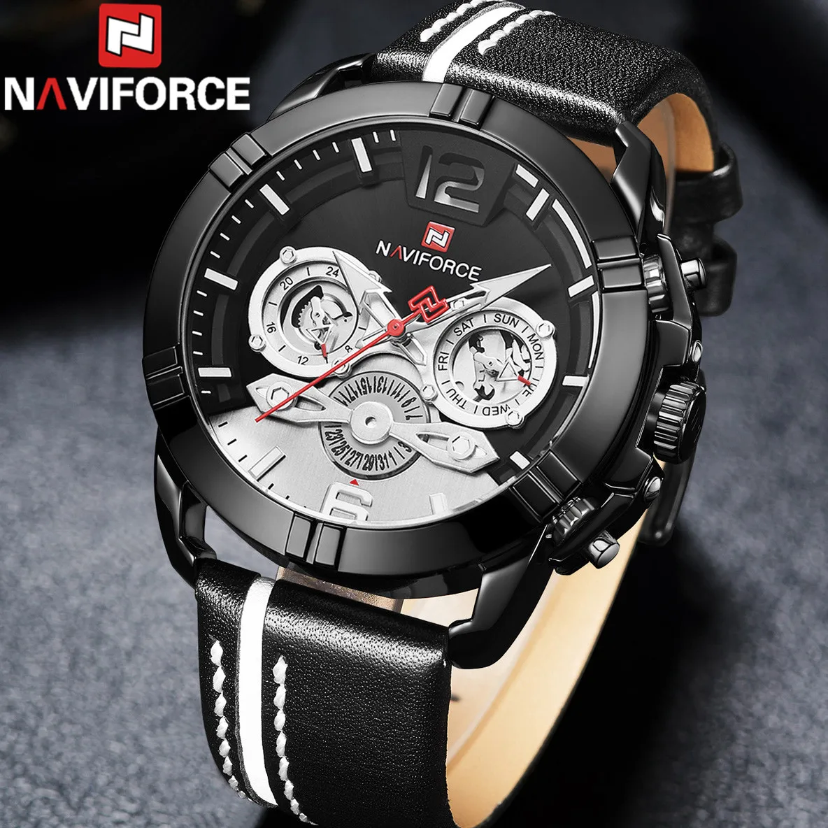 Relogio Masculino NAVIFORCE мужские наручные часы спортивные военные водонепроницаемые