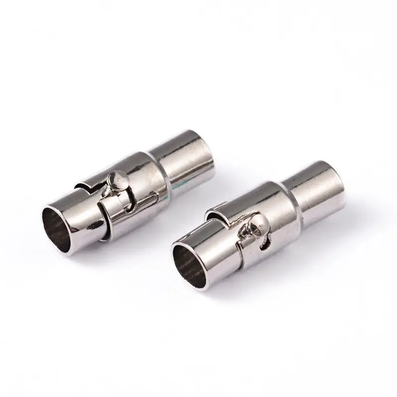 50Sets Column Brass Magnetic Screw Clasps Jewelry Findings 15x5mm Platinum/Silver/Golden Hole: 4mm | Украшения и аксессуары