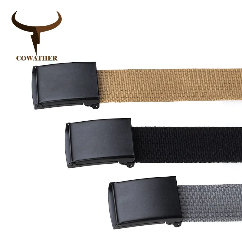 COWATHER повседневные ремни для мужчин модный дизайн мужской ремень военный