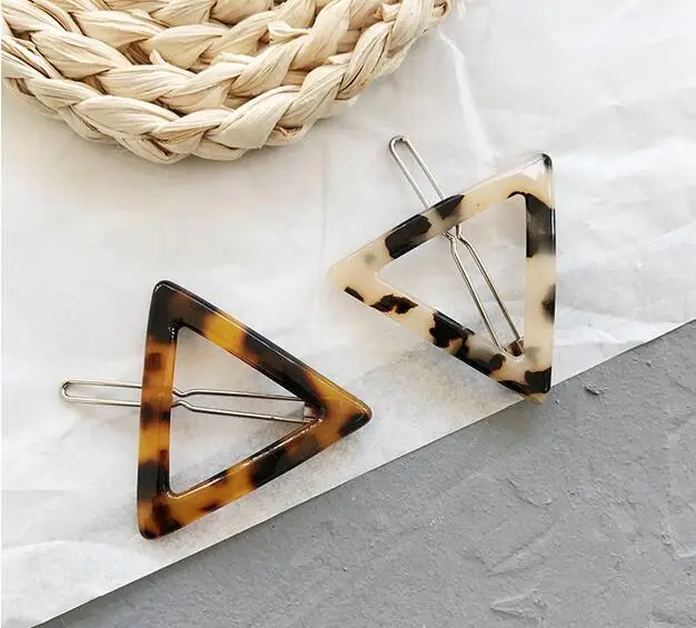 1 шт. Японии Стиль Акриловые зажимы для волос геометрический круглый