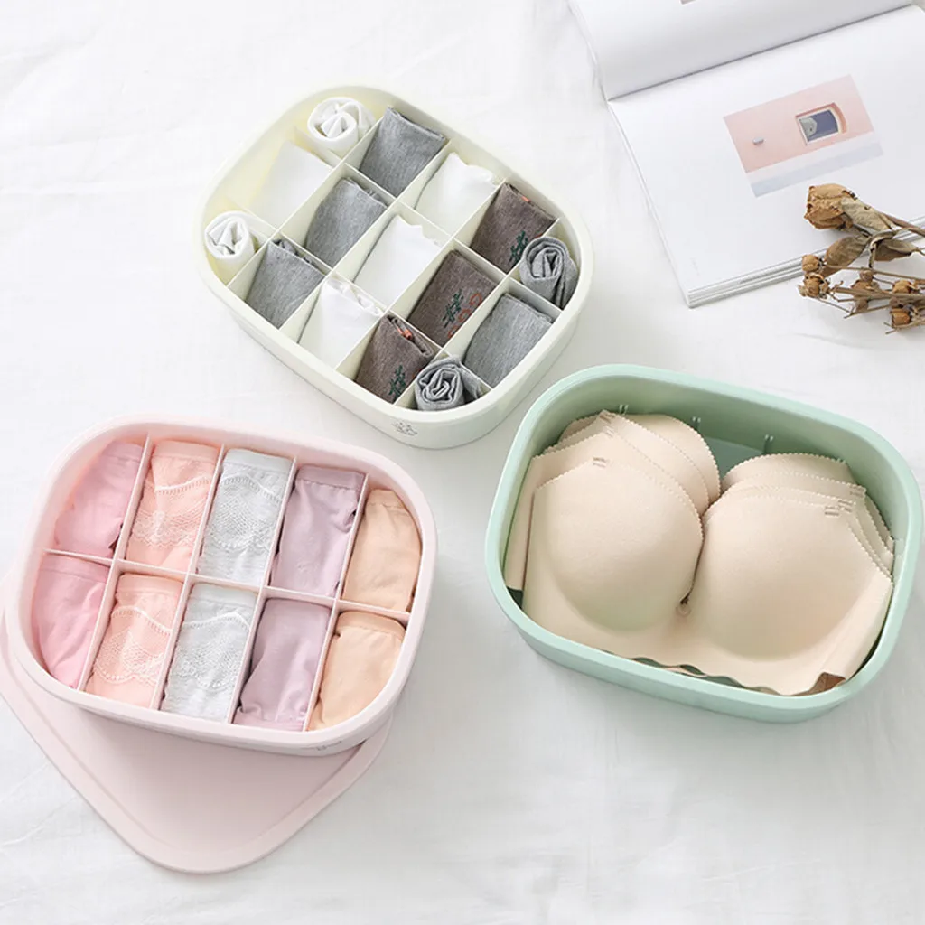 1 шт. пластиковая коробка для хранения нижнего белья бюстгальтера съемный