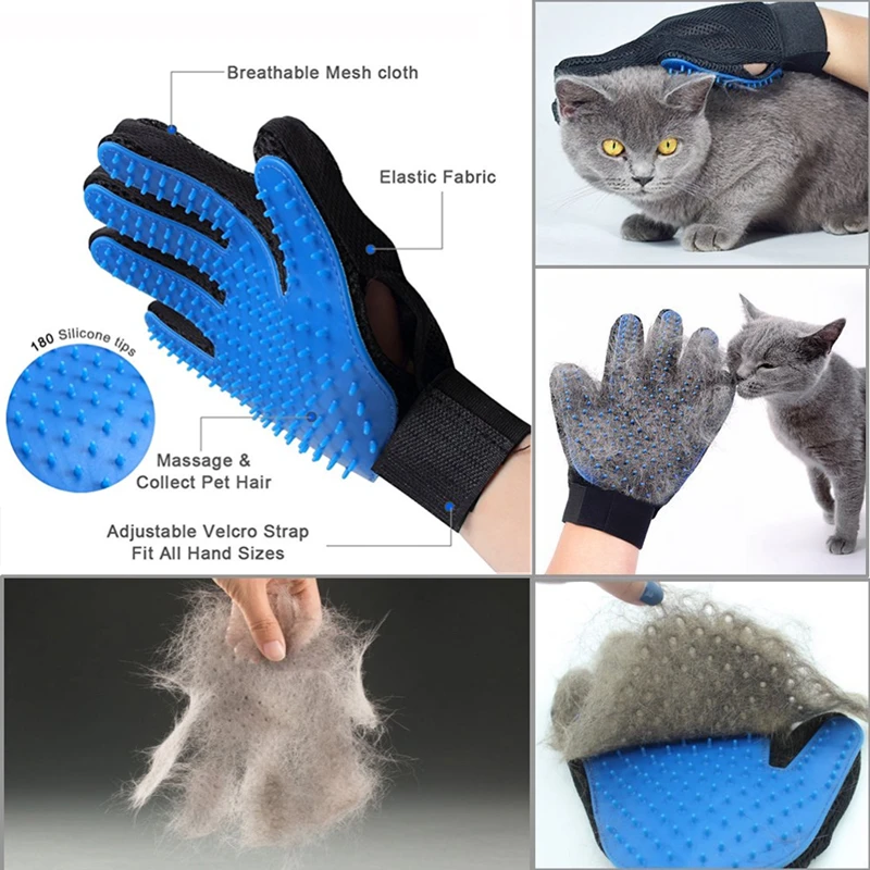 Hot Pet Dog Hair Brush Glove For Cleaning Massage Grooming Comb Supply Finger Cats Animal |