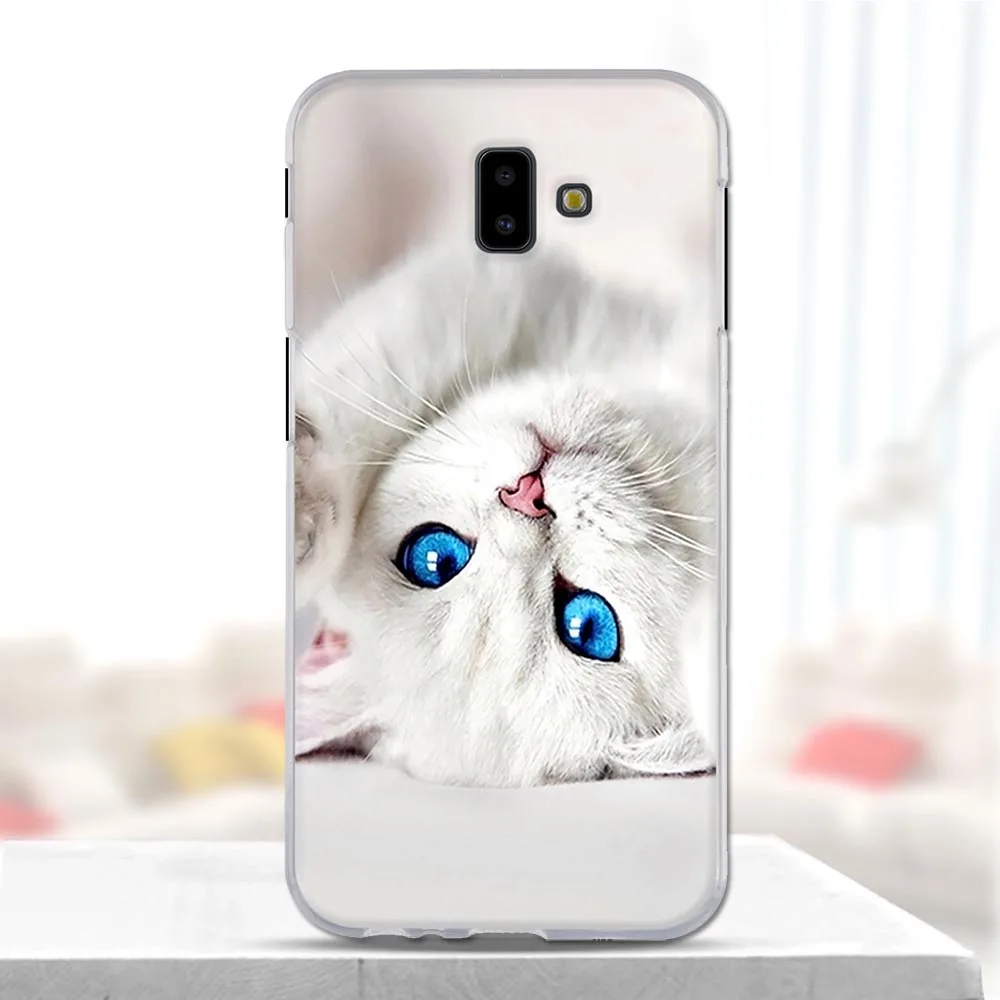 Чехол для Samsung Galaxy j6 Plus мягкий силиконовый 3D милый чехол защитные чехлы J610F