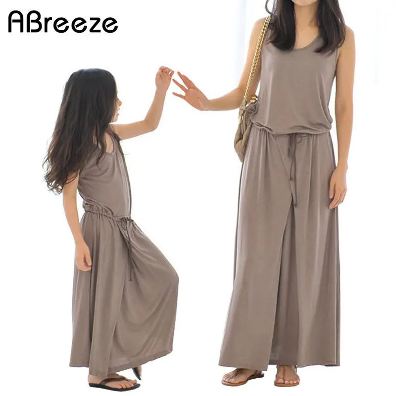 2018 Summer Style Mother Daughter Dresses Cotton Fashion Long Mom And Dress Retail Family Clothing | Мать и ребенок