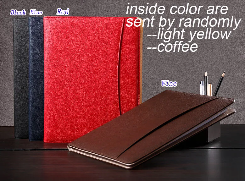 Коричневый чехол для документов из искусственной кожи A4 Notepad профессиональный