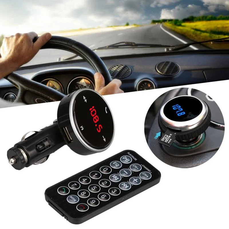 Беспроводной Bluetooth ЖК дисплей MP3 плеер автомобильный набор SD MMC USB FM передатчик