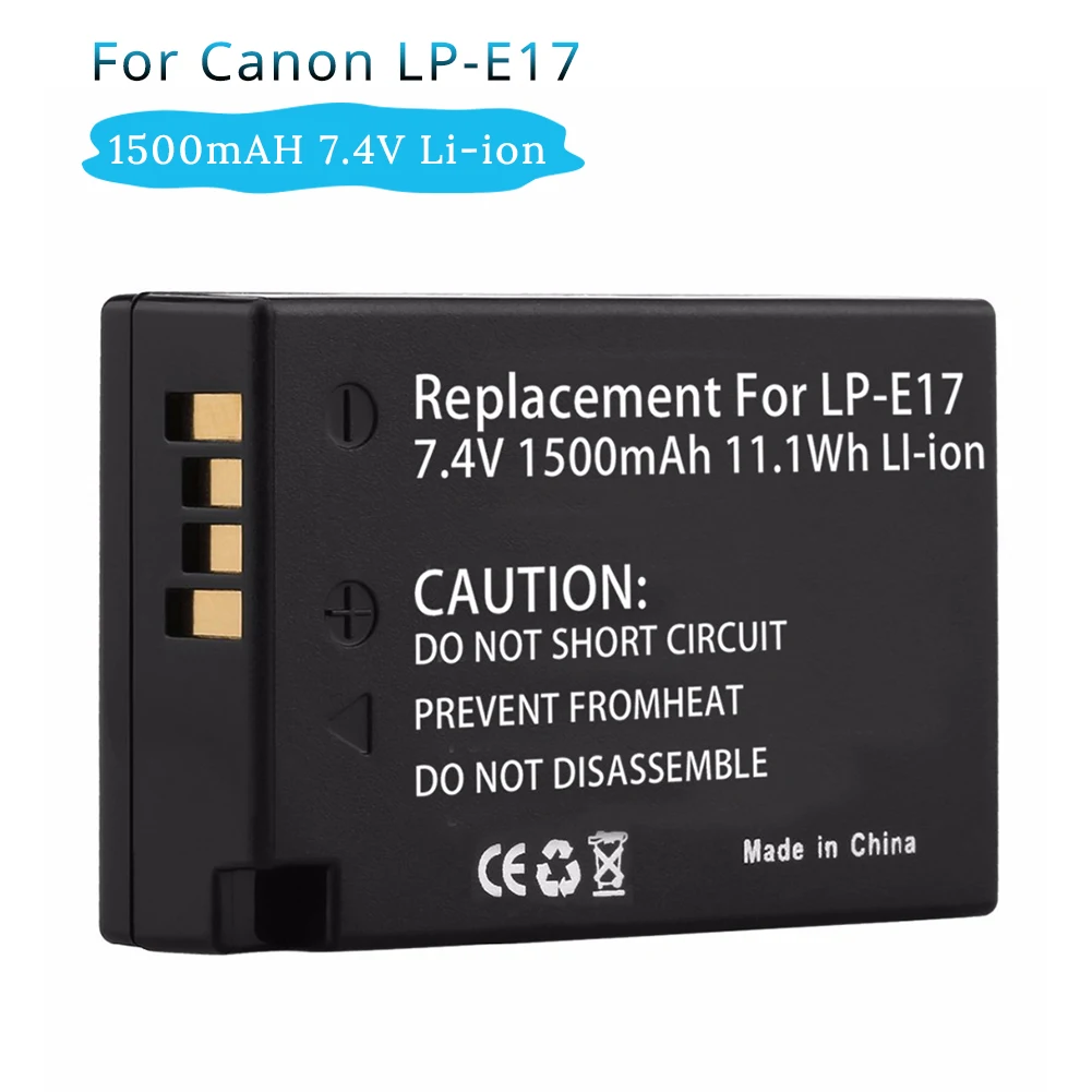 1500 мАч LP-E17 LPE17 LP E17 Перезаряжаемые Камера Аккумуляторы для Canon EOS M3 M5 750D 760D T6i T6s 8000D