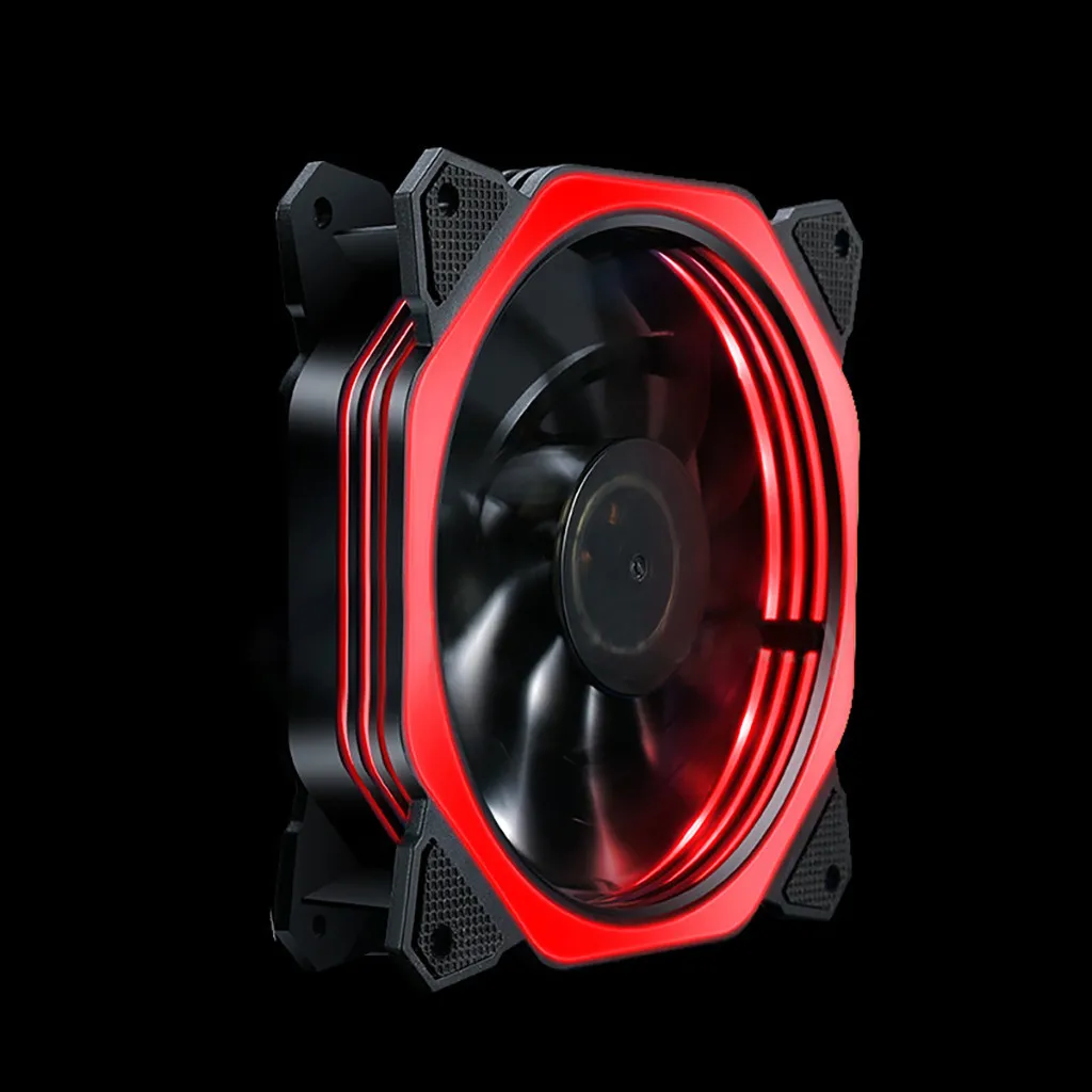 Многокрасочный 12В Кулер для компьютерного корпуса с LED-подсветкой, бесшумный радиатор с жидкостным подшипником, вентилятор ЦПУ высокого качества YE3.12 ON.