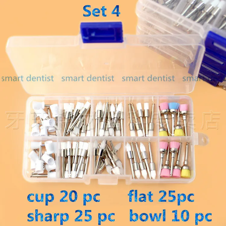 80 шт. набор инструментов для стоматолога полировальная щетка полировщик
