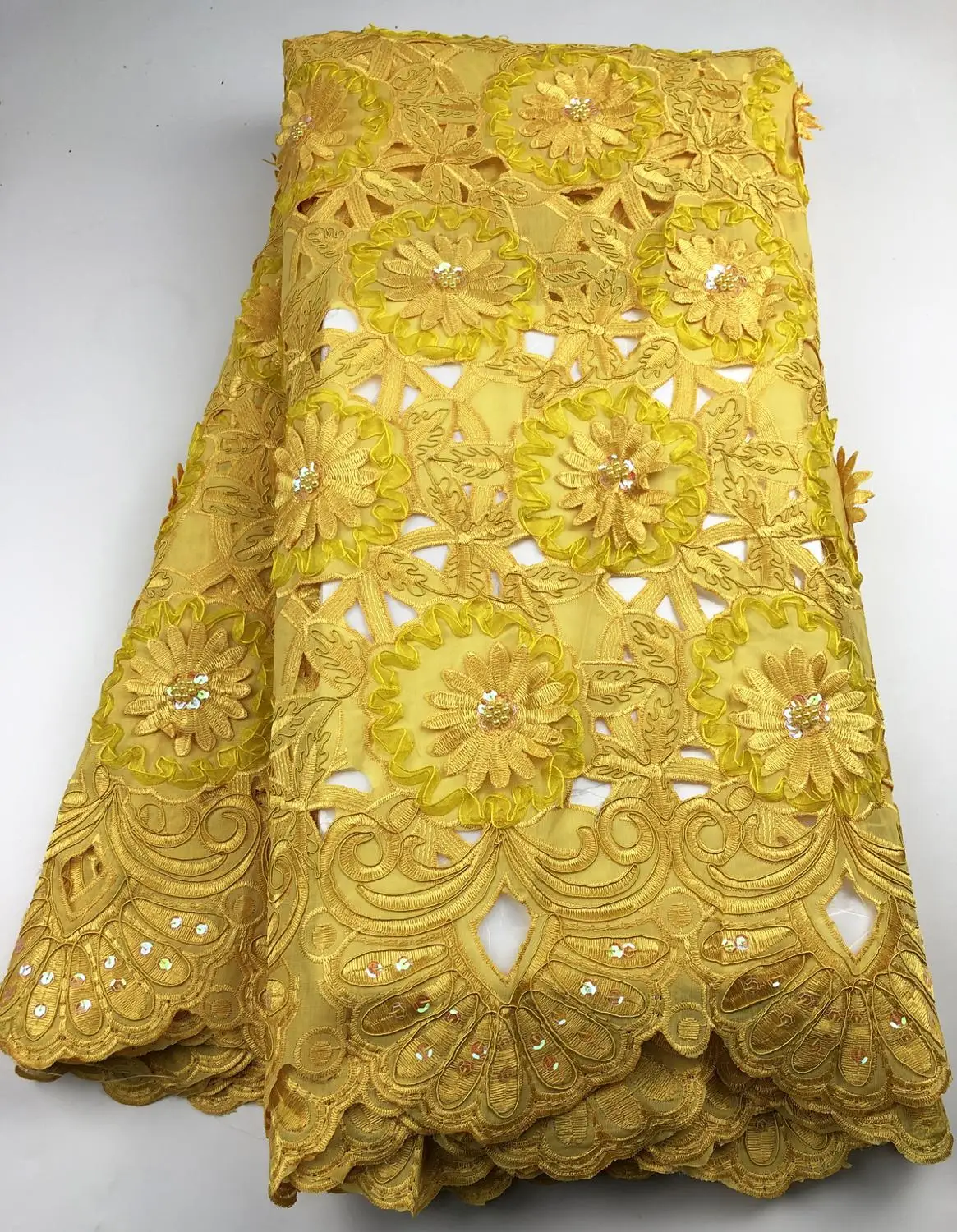 

Latest high quality African double organza embroidery beaded Swiss voile guipure sequins french tulle mesh fabric OP10