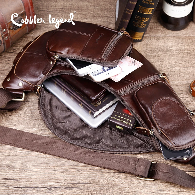 Cobbler Legend Мужские Винтажные дорожные сумки мессенджеры из натуральной кожи