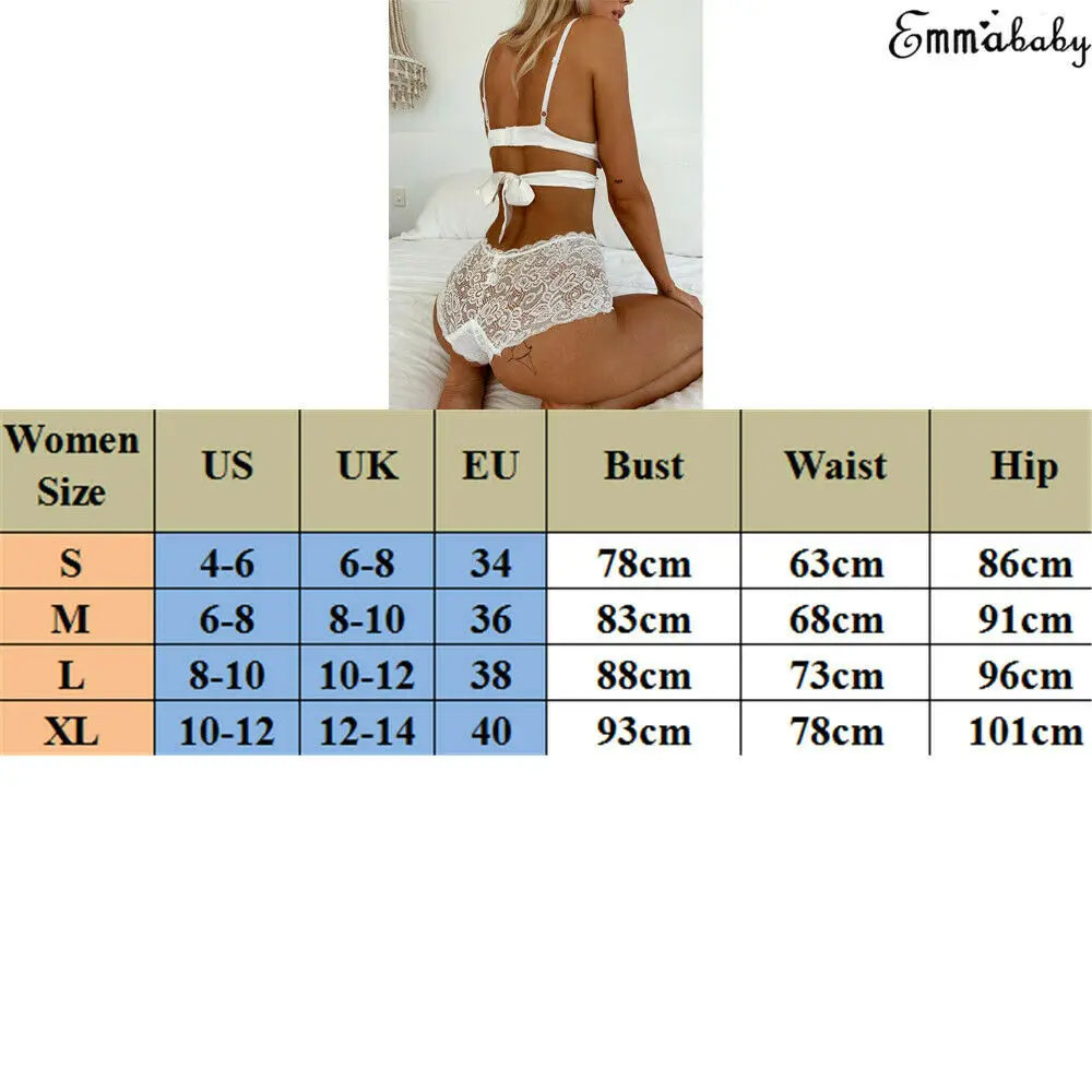 Женский атласный кружевной топ + штаны Нижнее белье Babydoll Домашняя одежда 2