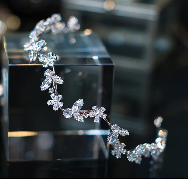 HIMSTORY микро проложили все кубические циркониевые тиара на голову цветок Корона