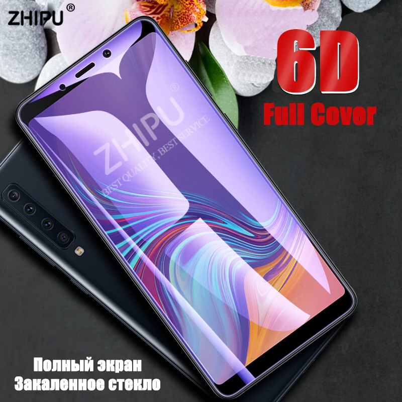 6D закаленное стекло для samsung Galaxy A9 A8 A7 A6 полное покрытие изогнутый экран Защитная пленка для samsung A6 A8 Plus стекло