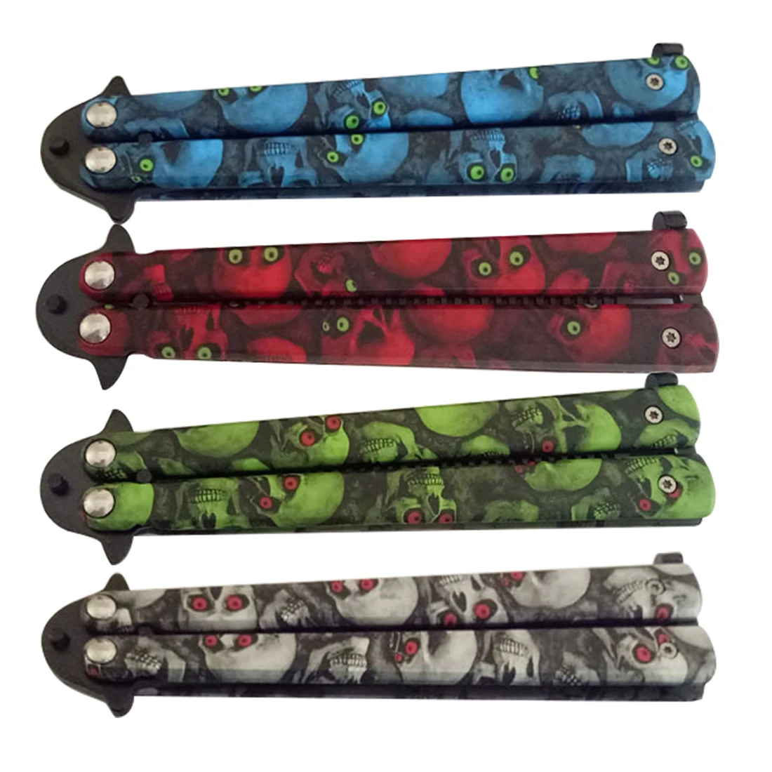 Тренировочный нож бабочка складной из нержавеющей стали с тупым лезвием|Ножи| |