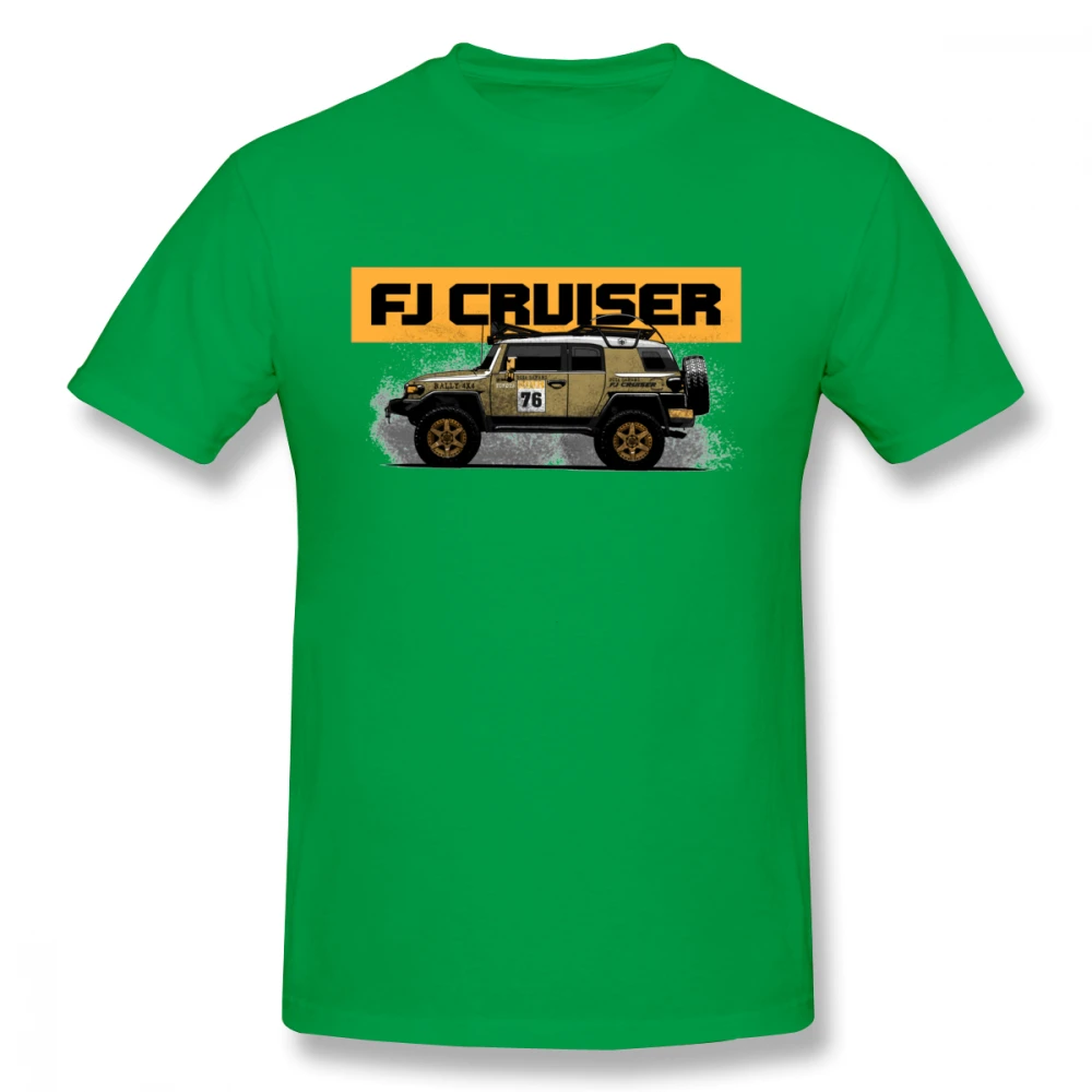 Зеленый Новое поступление FJ Cruiser Футболка мужская Новинка Land Cruiser Car Homme футболка Toyota OFF Road Camiseta - Цвет: Зеленый