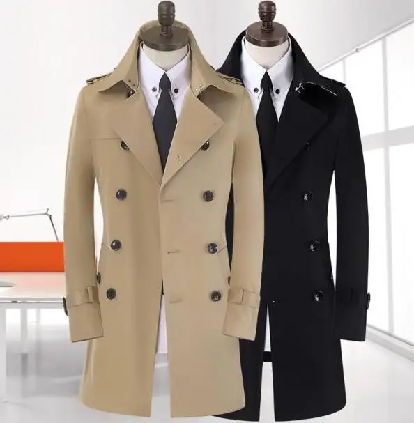 Мужской Тренч весеннее длинное пальто manteau homme в Корейском стиле большие размеры