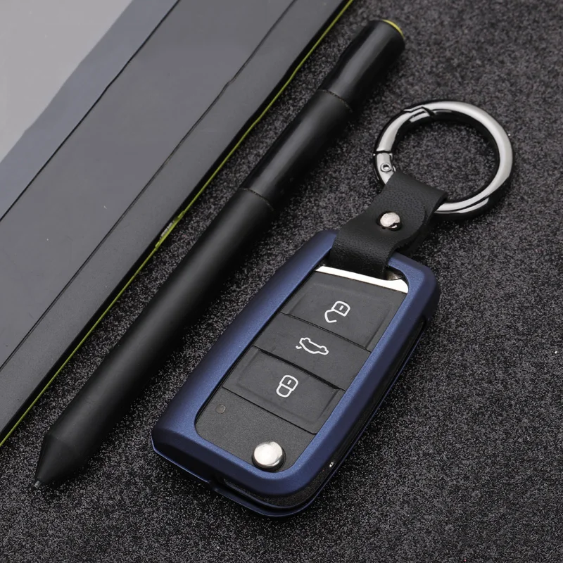 Чехол для автомобильного ключа со звездами из углепластика Volkswagen Polo Tiguan VW Passat