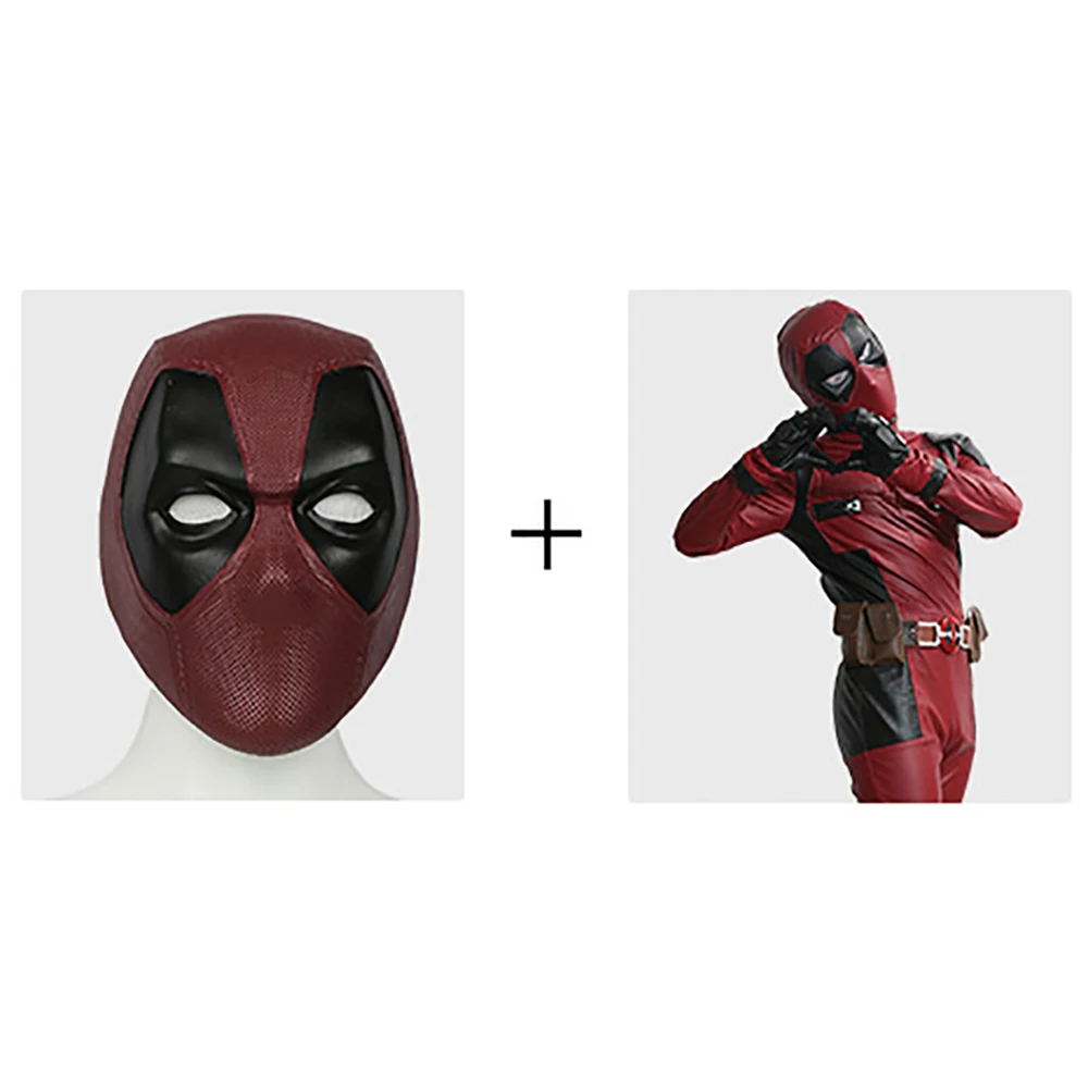 XCOSER обновленная маска для косплея из фильма Vesion Deadpool, красный латексный шлем на всю голову, костюм для косплея Deadpool, реквизит, маска на Хэллоуин