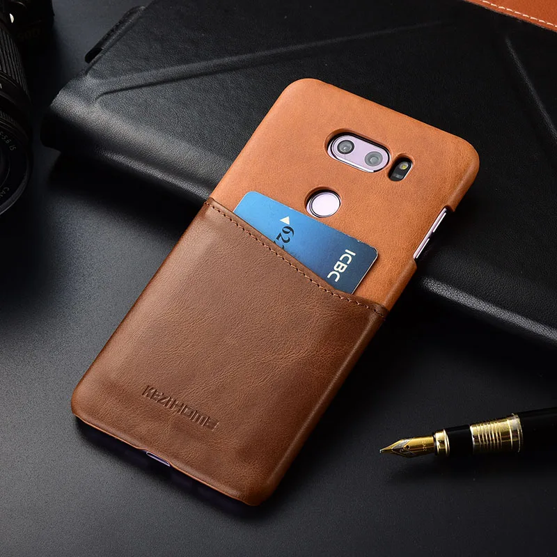 Чехол для LG V30 + KEZiHOME роскошная натуральная кожа хит цвет жесткая задняя крышка в