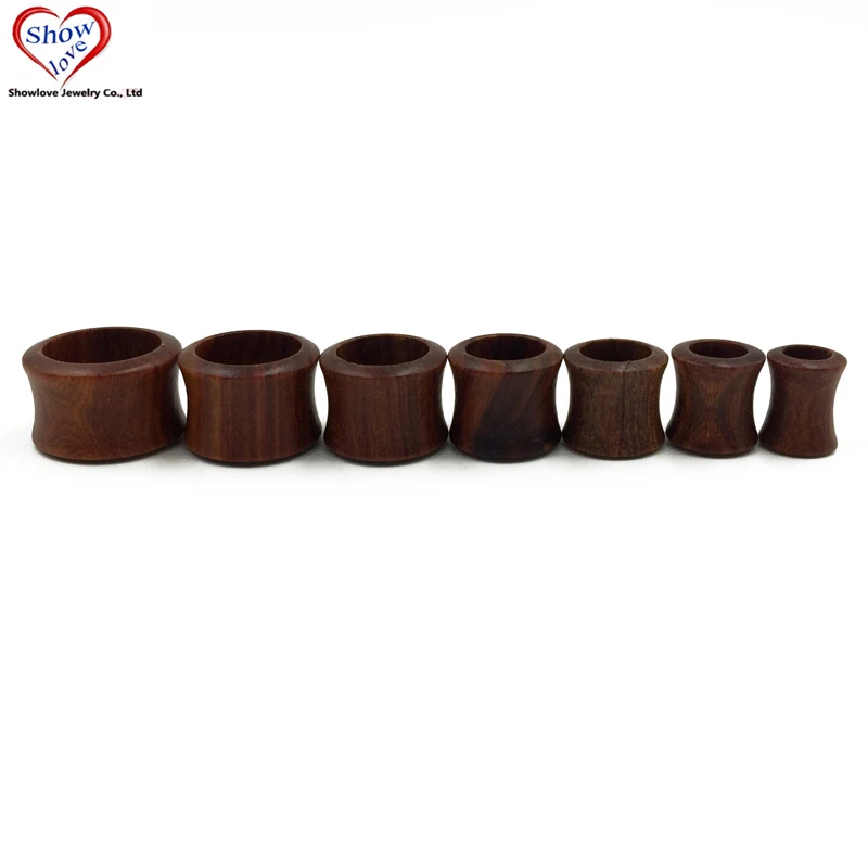 Showlove-14Pcs разноцветные двойные расклешенные органические сандаловые полые ушные