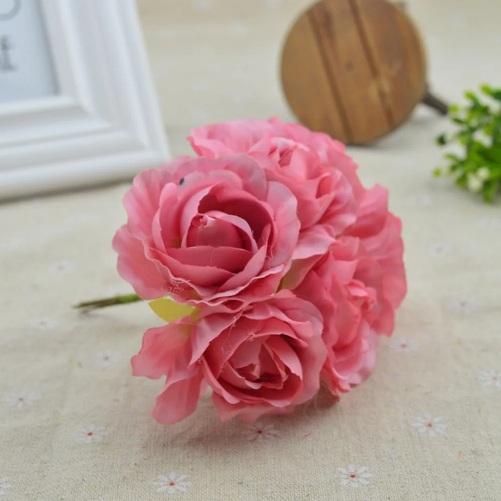 6 шт./комплект искусственные шелковые розы | Дом и сад