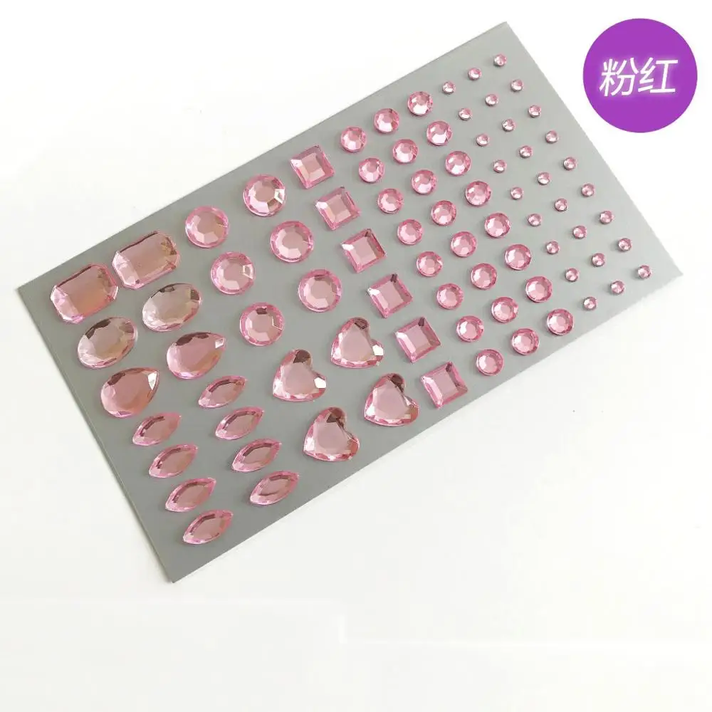 Light Purple 81 шт. различных самоклеящийся, со стразами для одежды Кристалл Стикеры телефон автомобильное украшения ногтей DIY наклейки для творчества Скрапбукинг - Цвет: Light Purple