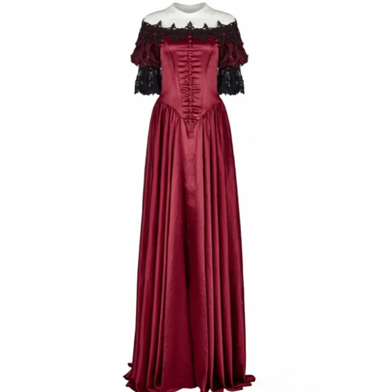 Благородный корт Косплей плечи с открытыми плечами костюмы на Хэллоуин для