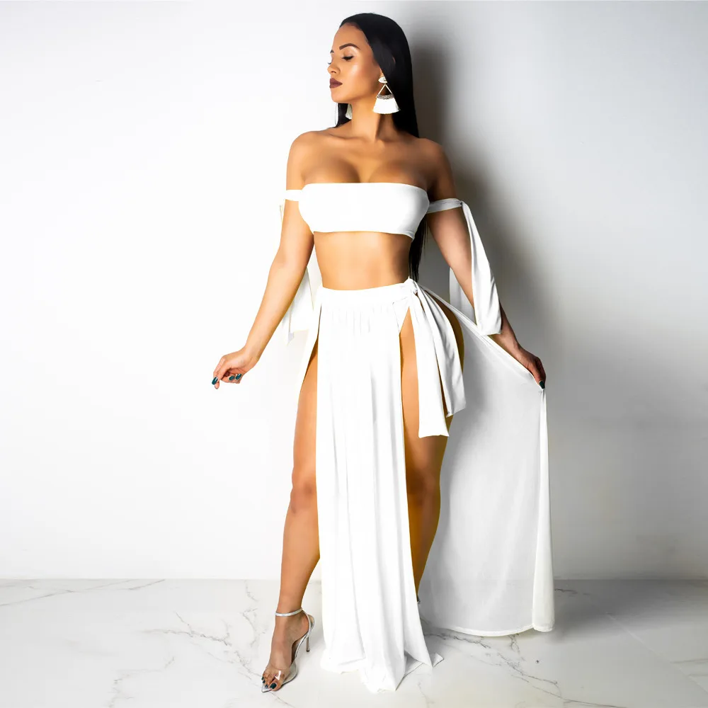 Летний сексуальный женский бандажный комплект бикини пуш ап без бретелек