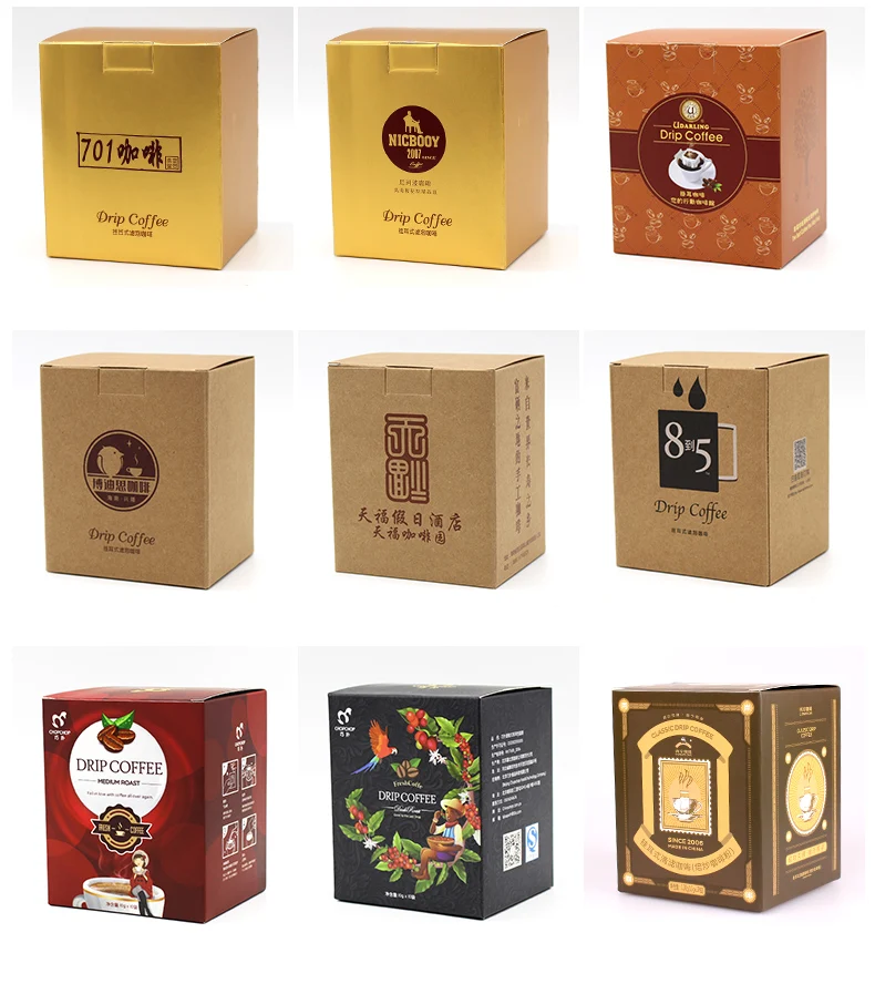 Индивидуальные пакеты для капельного кофе пакетики с фильтром упаковки бумажные