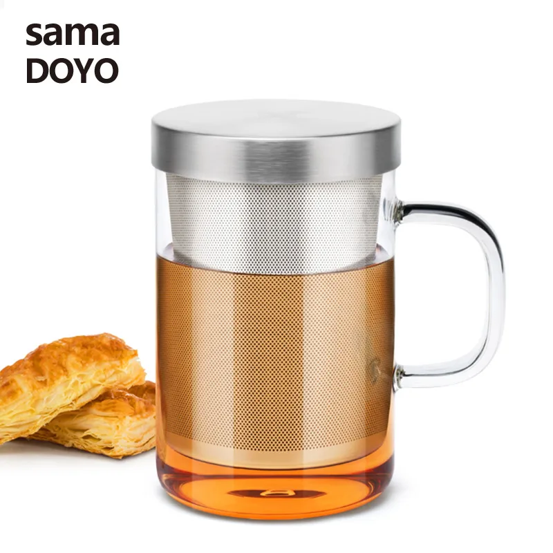Стеклянный чайник Samadoyo для заварки чая многофункциональная кружка чаша из