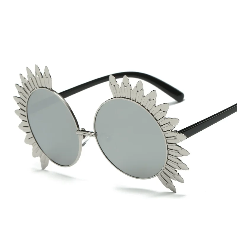 HOUSTMUST 2017 Женщин старинные подсолнечное Круглый Солнцезащитные Очки женщин бренд