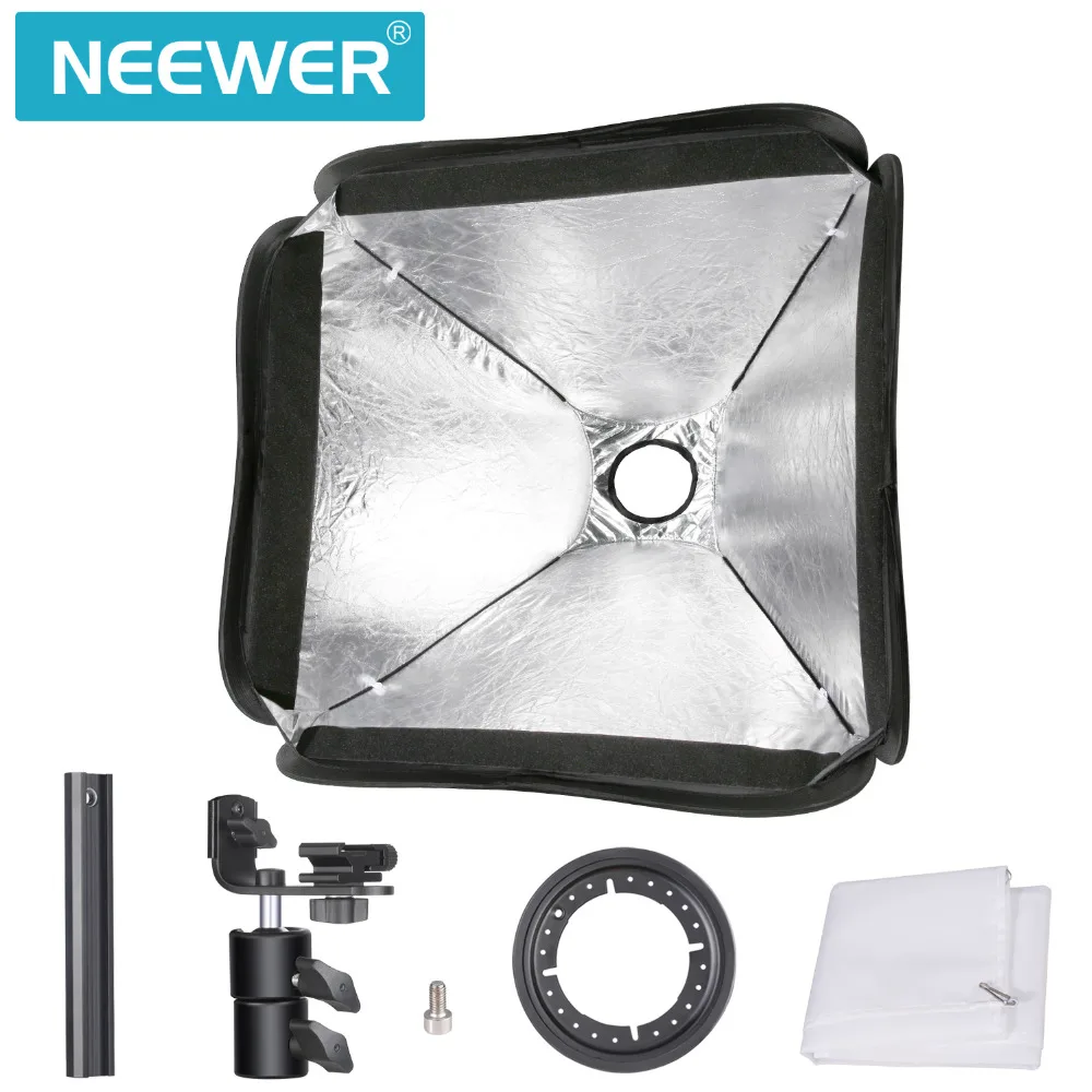 Комплект софтбоксов Neewer 24x24 дюйма/60x60 см для вспышки Speedlite + стойка светильник 9