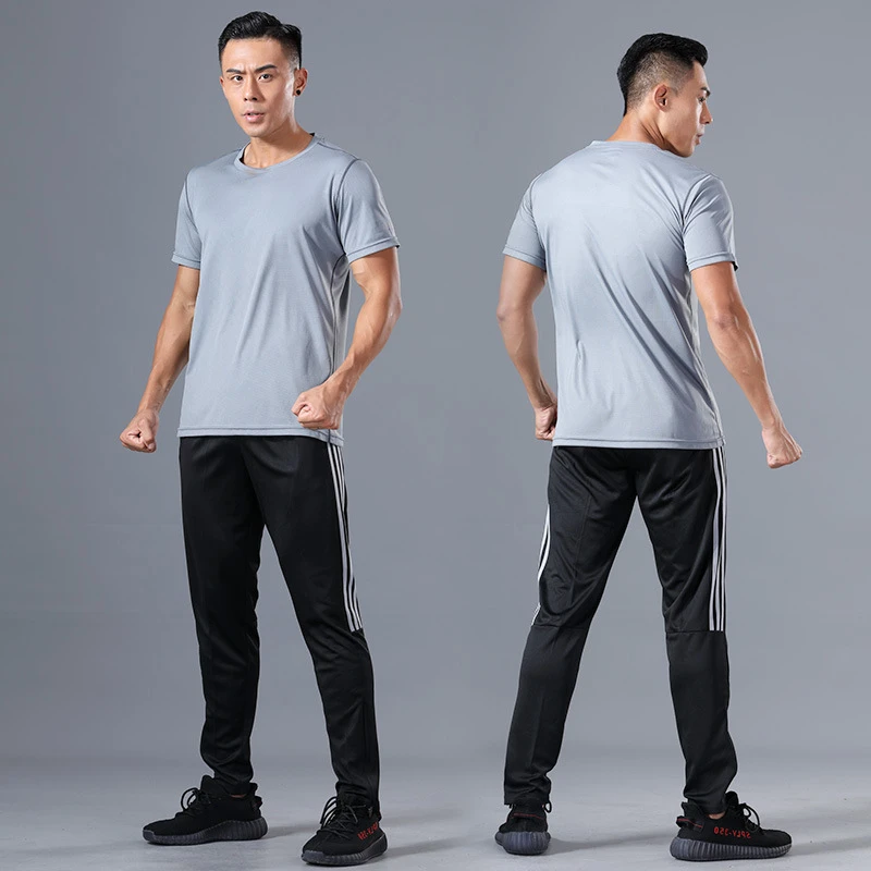 2019 мужские спортивные костюмы Быстросохнущий костюм для бега светоотражающая