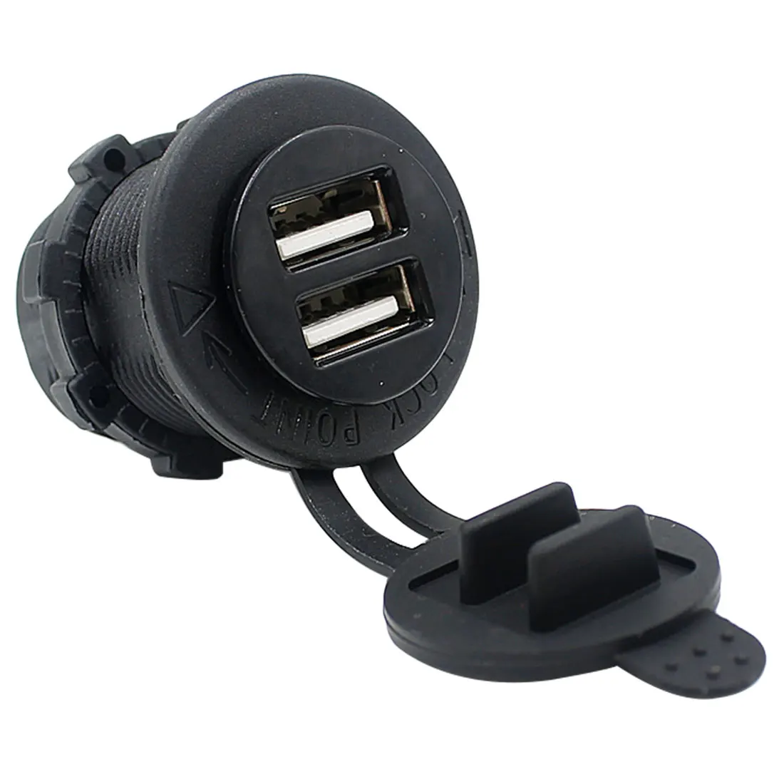 Для цифрового оборудования мотоциклов Авто прикуриватели разъем 12 В Dual USB зарядное устройство адаптеры питания водонепроница