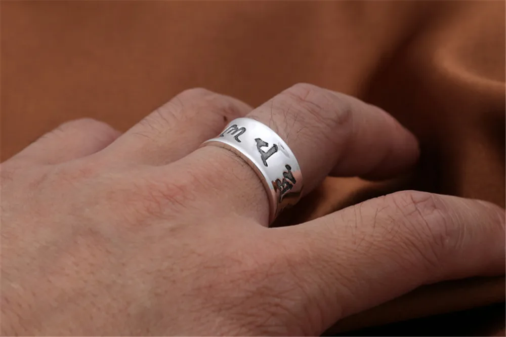 Женское и мужское Винтажное кольцо из серебра 100% пробы |