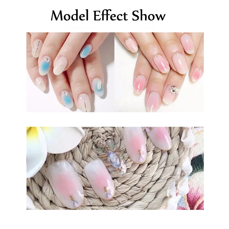 1 шт. модный дизайн ногтей ручка с кисточкой градиентная Головастая деревянной