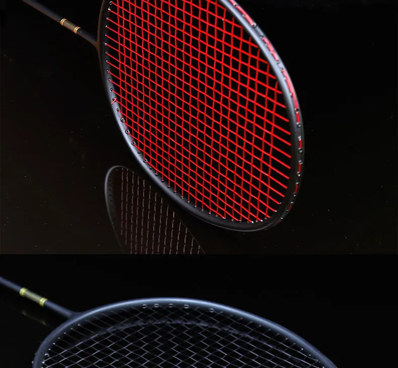1 Piece Professional 4U 5U Full Carbon Badminton Rackets Offensive Ultralight Training Racket Strings Super Force Raquete Padel