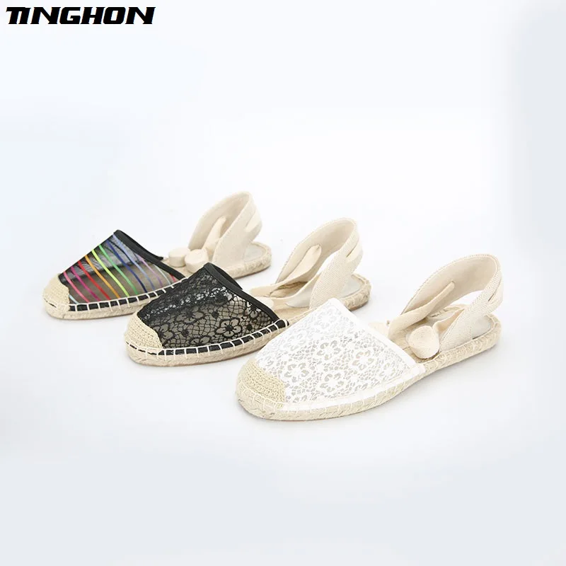 New Summer Women Espadrilles Ankle Strap Platform Sandals Lace Flower up Flat 35-43 | Обувь