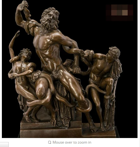 Абстрактная художественная статуя в римском греческом стиле бронзовая медная