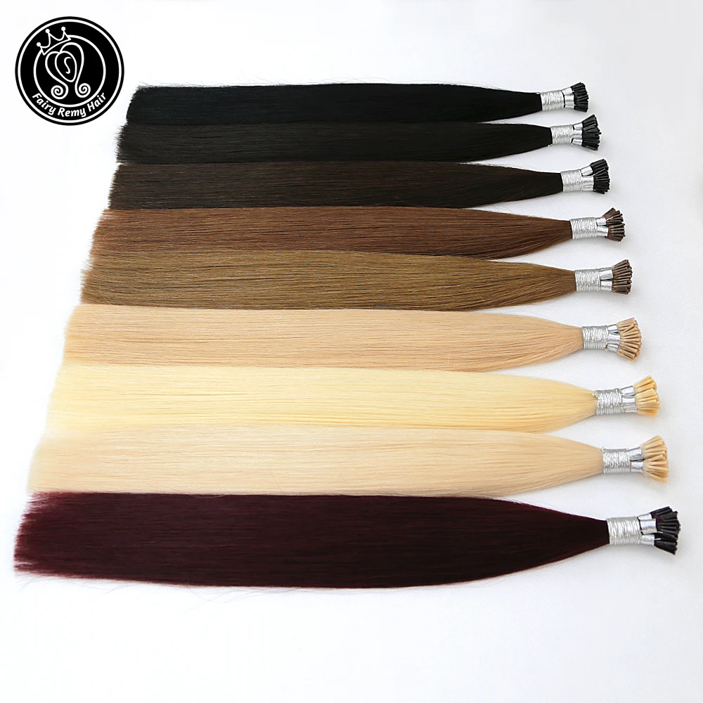 I Tip Remy Human Hair Extensions Pre Bonded Stick Tip Extensions Ash Blonde 22-24 Inch 1g Per Strand 50 Strands Fairy Remy Hair