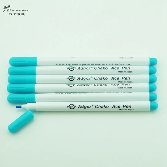 Light Blue 6 шт. растворимые вышивки крестом, стирающиеся ручки, Исчезающие ткани, чернильные маркеры, карандаш для рукоделия, аксессуары для шитья - Цвет: Light Blue