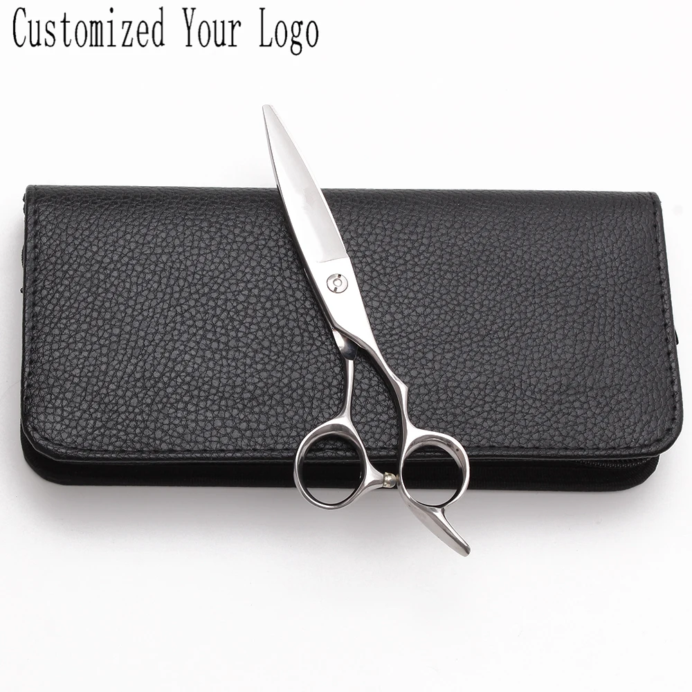 6&quot 17cm JP 440C Shiny Engraving Logo Micro Sawtooth Cutting Shears Normal Scissors Barber Makas Professional Hair | Красота и