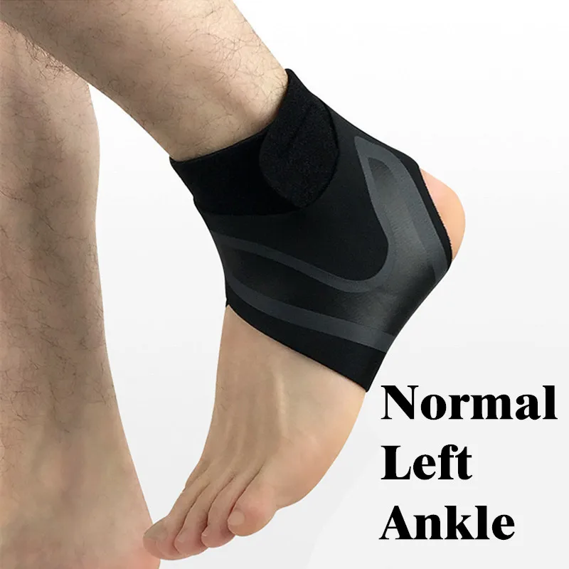 Normal Left ankle 1 шт. эластичный Фиксатор для поддержки лодыжки свободная Регулировка защита повязка на ногу спортивный фитнес компрессионные протекторы для лодыжки L567 - Цвет: Normal Left ankle