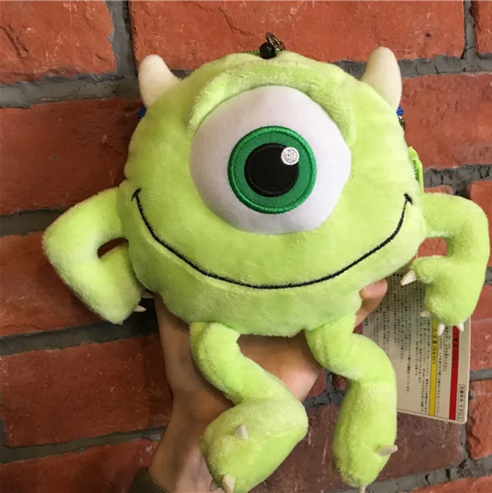 Mike Wazowski Милый 3D мультфильм Ститч чип и Дейл Дональд Дак Мэри Чеширский кот плюшевая сумка через плечо маленькие сумки через плечо детское Портмоне Кошельки - Цвет: Mike Wazowski